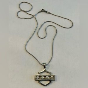 Harley-Davidson® Women's Bling Bar & Shield Logo Necklace & Earrings SET